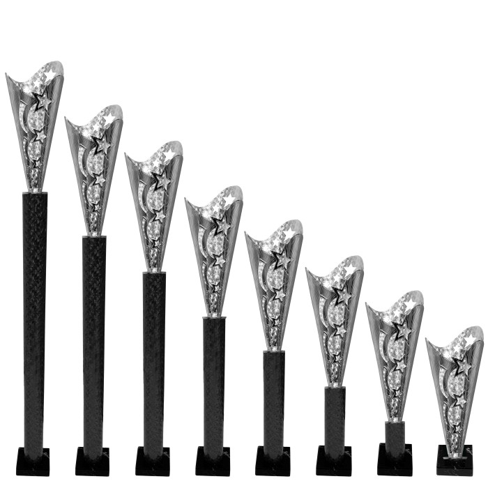 LARGE SILVER STAR CUP PLASTIC TROPHY  - 8 SIZES